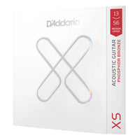 D'Addario XSAPB1356 XS Phosphor Bronze Coated Acoustic Guitar Strings, Medium 13-56