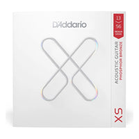 D'Addario XSAPB1356 XS Phosphor Bronze Coated Acoustic Guitar Strings, Medium 13-56