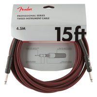 Fender Professional Series 15' Red Tweed Instrument Cable