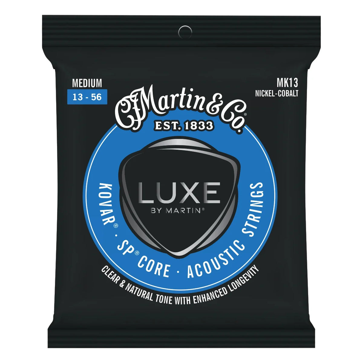 Martin MK13 Luxe Kovar Acoustic Guitar Strings, Medium 13-56