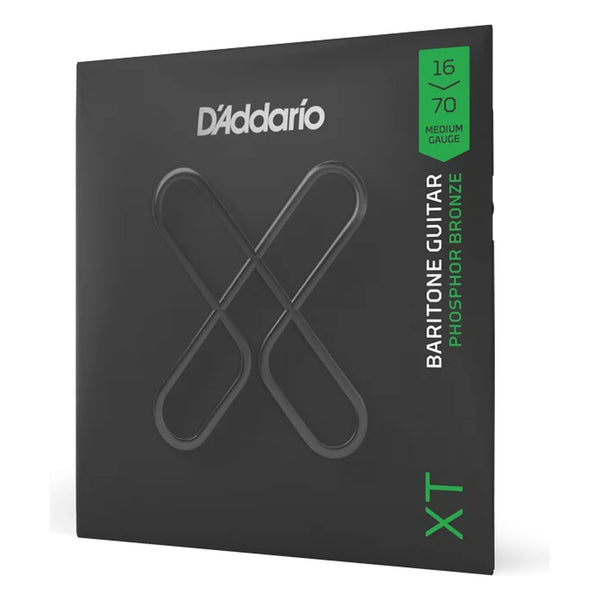 D'Addario XTAPB1670 XT Phosphor Bronze Coated Baritone Acoustic Guitar Strings, Medium 16-70