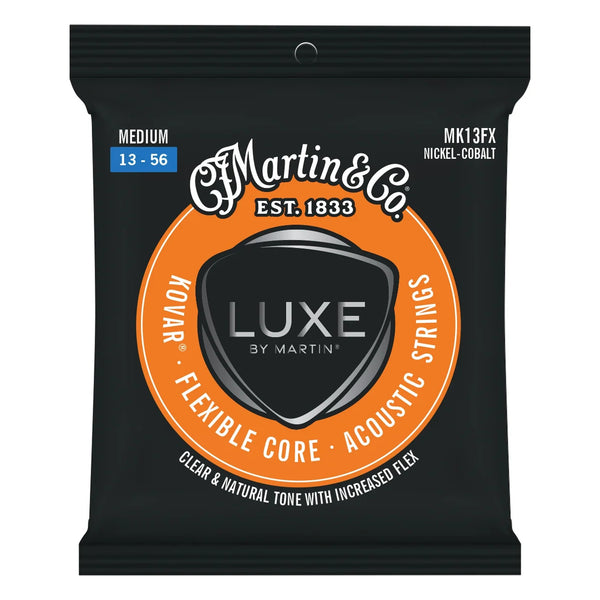Martin MK13FX Luxe Kovar Flexible Core Acoustic Guitar Strings, Medium 13-56