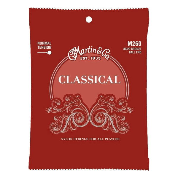 Martin M260 Classical Guitar Strings, Normal Tension, Ball End