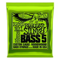 Ernie Ball 2836 Regular Slinky 5-String Bass Strings, 45-130