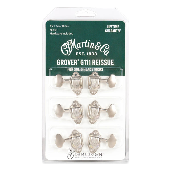 Martin Vintage Grover G111 Reissue Tuners, Nickel