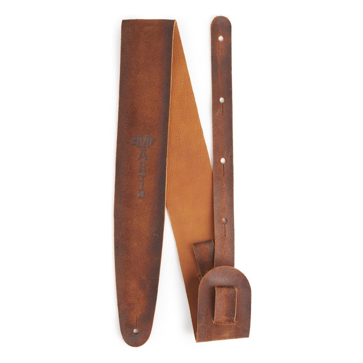 Martin Reversible Roughout Leather Guitar Strap, StreetMaster Brown