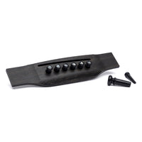 Martin Pearl Inlaid Bridge Pins & End Pin, Black (18APP42)