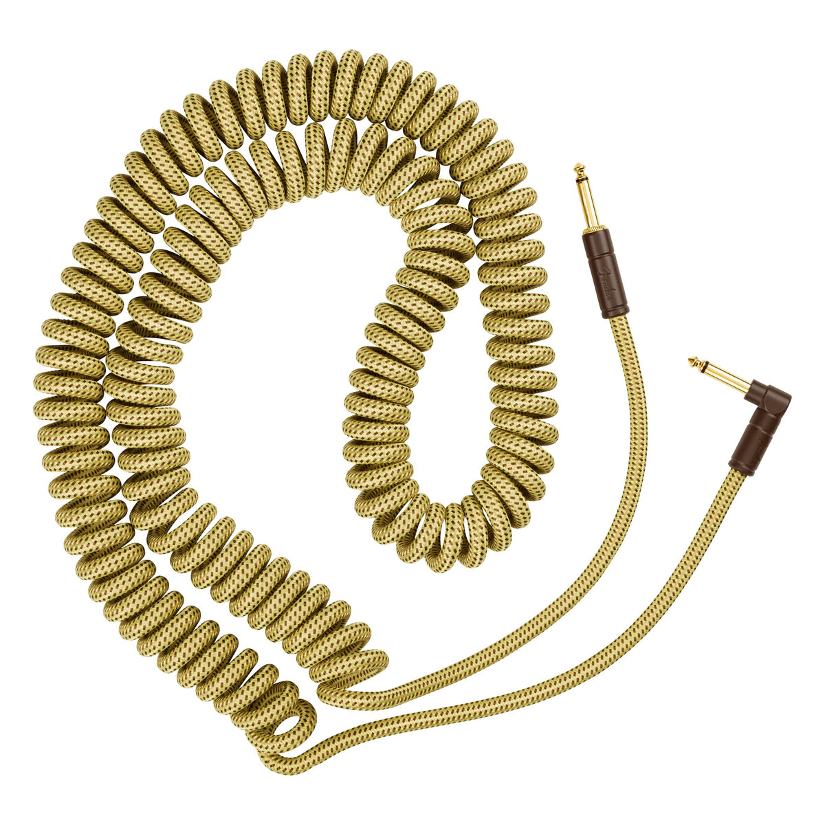 Fender Deluxe Series Tweed Coil Instrument Cable, 30', Tweed