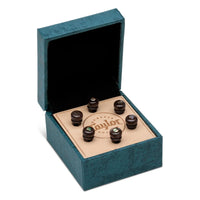 Taylor Custom Water Buffalo Bone Bridge Pins, Brown with Abalone Inlay (Set of 6)
