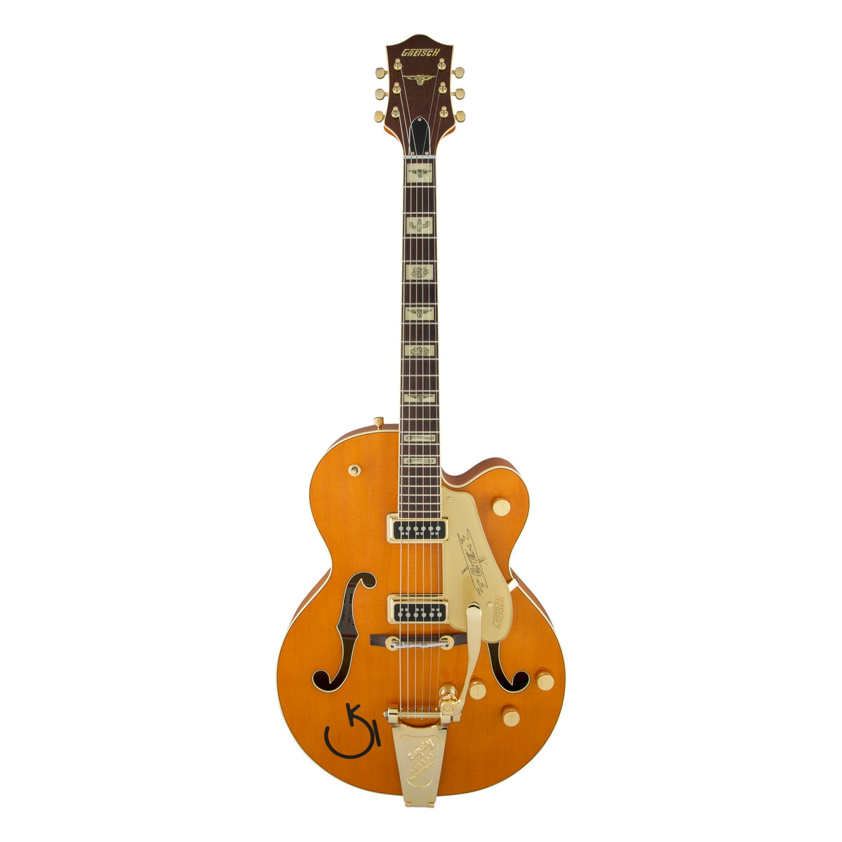 Gretsch G6120T-55 Vintage Select Edition '55 Chet Atkins Hollow Body with Bigsby, Vintage Orange Stain Lacquer