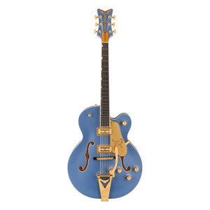 Gretsch Falcon Hollow Body with String-Thru Bigsby, Cerulean Smoke with Gold Hardware