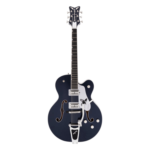 Gretsch G6136T-RR Rich Robinson Signature Magpie with Bigsby, Raven's Breast Blue