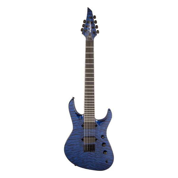 Jackson USA Signature Chris Broderick Soloist HT7, Transparent Blue