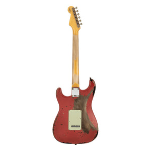 Fender Custom Shop Michael Landau Signature 1963 Stratocaster, Fiesta Red over 3-Color Sunburst, back