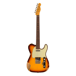 Fender Custom Shop 1960 Telecaster Custom Heavy Relic, Super Faded Aged Chocolate 3-Color Sunburst