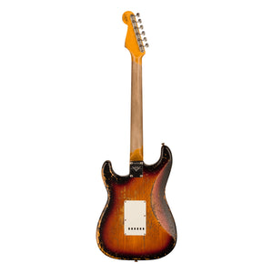 Fender Custom Shop 1963 Stratocaster Super Heavy Relic, Super Faded Aged 3-Color Sunburst, back