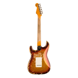 Fender Custom Shop 1963 Stratocaster Super Heavy Relic, Super Faded Aged 3-Color Sunburst Sparkle, back