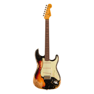 Fender Custom Shop 1963 Stratocaster Super Heavy Relic, Super Faded Aged Black over 3-Color Sunburst