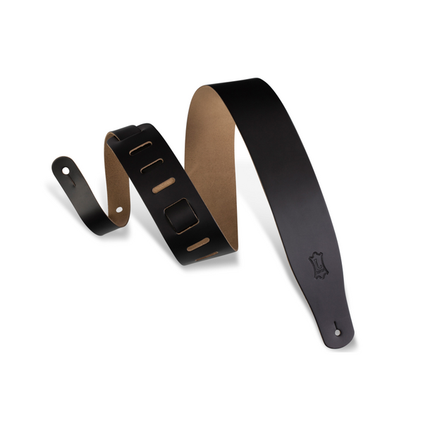 Levy's M26  2 1/2″ Wide Tan Genuine Leather Guitar Strap
