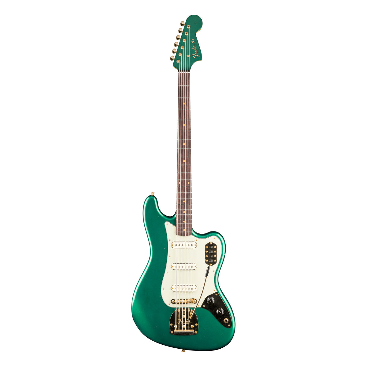 Fender Custom Shop 1966 Bass VI Journeyman Relic with Gold Closet Classic Hardware, Aged British Racing Green