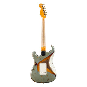 Fender Custom Shop 1965 Stratocaster Super Heavy Relic, Super Faded Aged Firemist Silver over 3-Color Sunburst, back