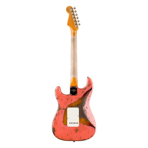 Fender Custom Shop 1965 Stratocaster Super Heavy Relic, Super Faded Aged Tahitian Coral over 3-Color Sunburst, back