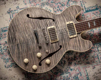 Collings I-35 Deluxe Custom Trans Denim ThroBak Pickups # I35231238 Used
