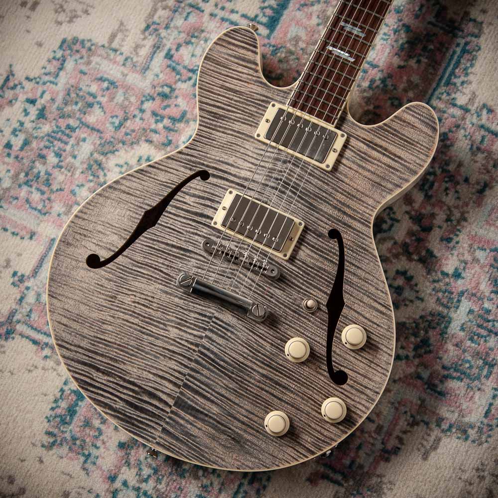 Collings I-35 Deluxe Custom Trans Denim ThroBak Pickups # I35231238 Used