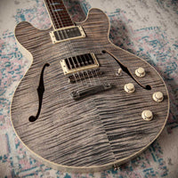 Collings I-35 Deluxe Custom Trans Denim ThroBak Pickups # I35231238 Used