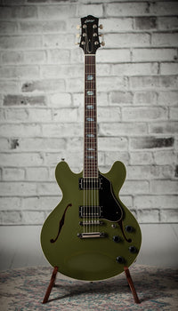 Collings I-35 LC Olive Drab Parallelogram Inlays Throbak Pickups # I35LC252494