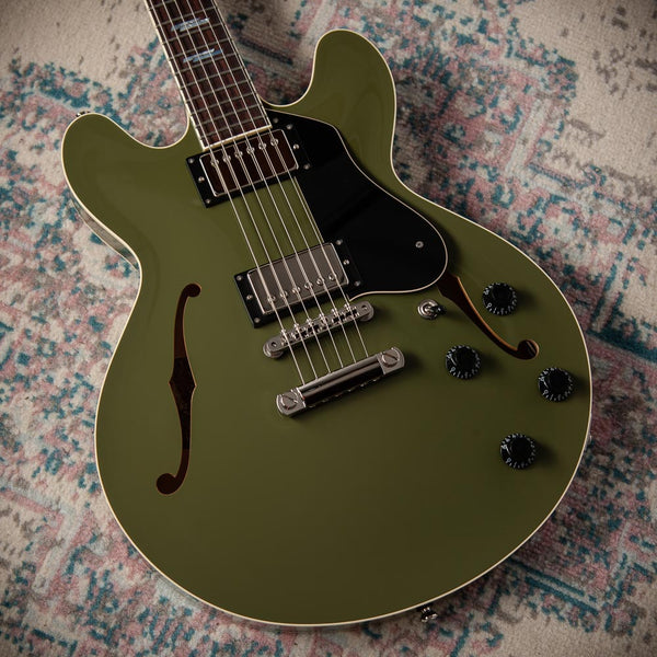 Collings I-35 LC Olive Drab Parallelogram Inlays Throbak Pickups # I35LC252494
