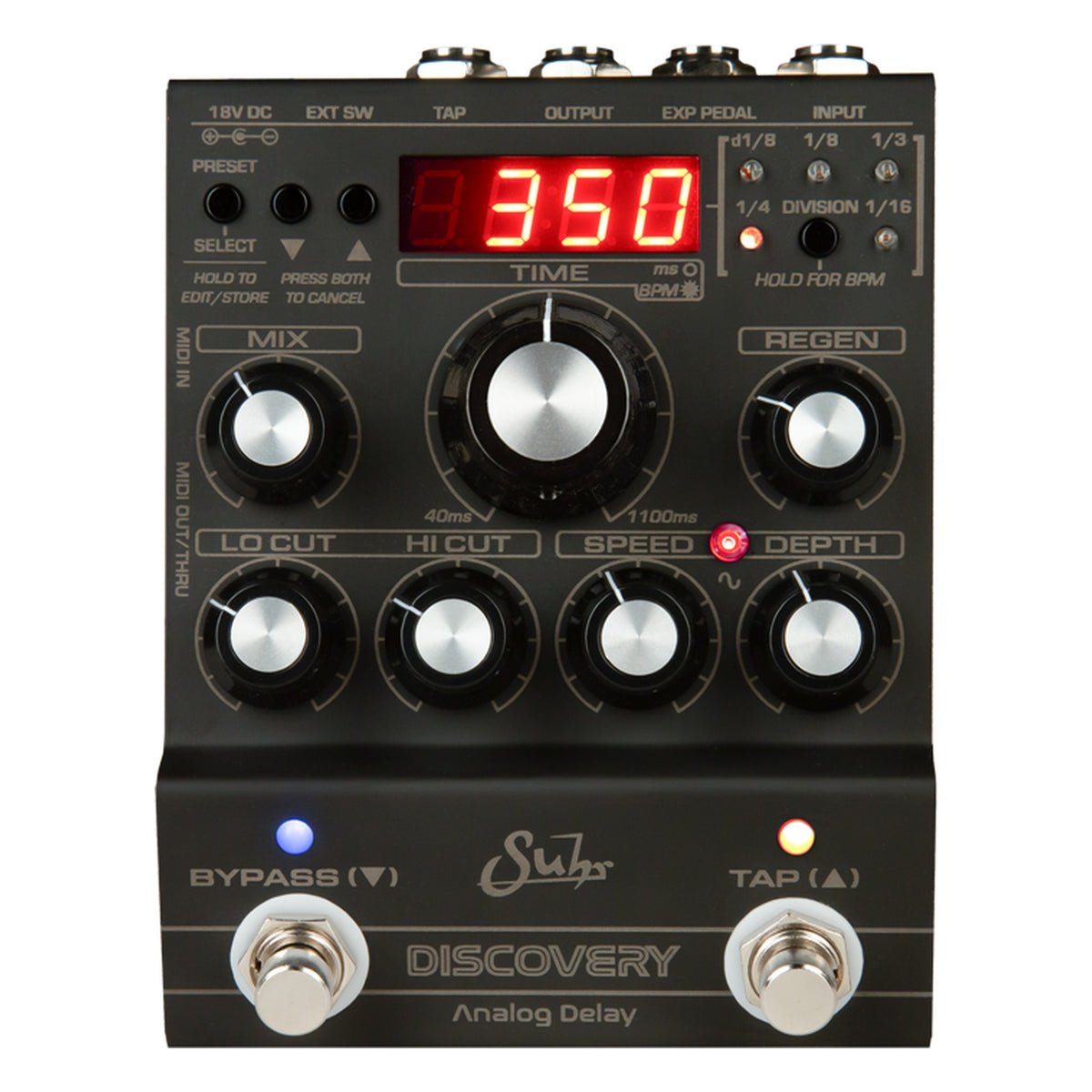 Suhr Dark Discovery Black Cerakote Edition, Black, Universal power supply included