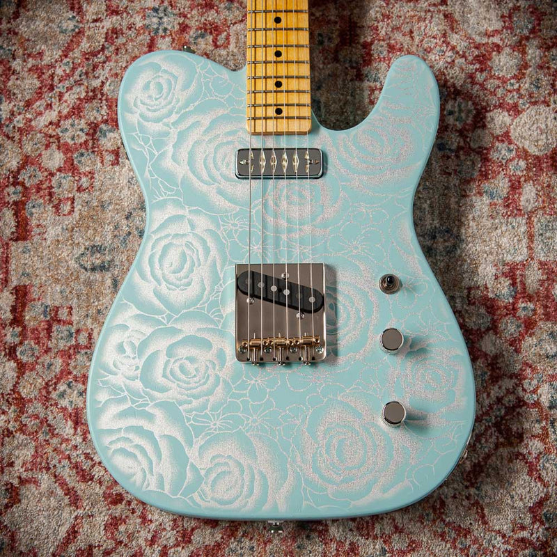 El Cabron custom T-style in Blue Roses