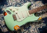 Fender 1960 Relic Stratocaster Sonic Blue/ 3 Colour Sunburst Left Handed #R40593