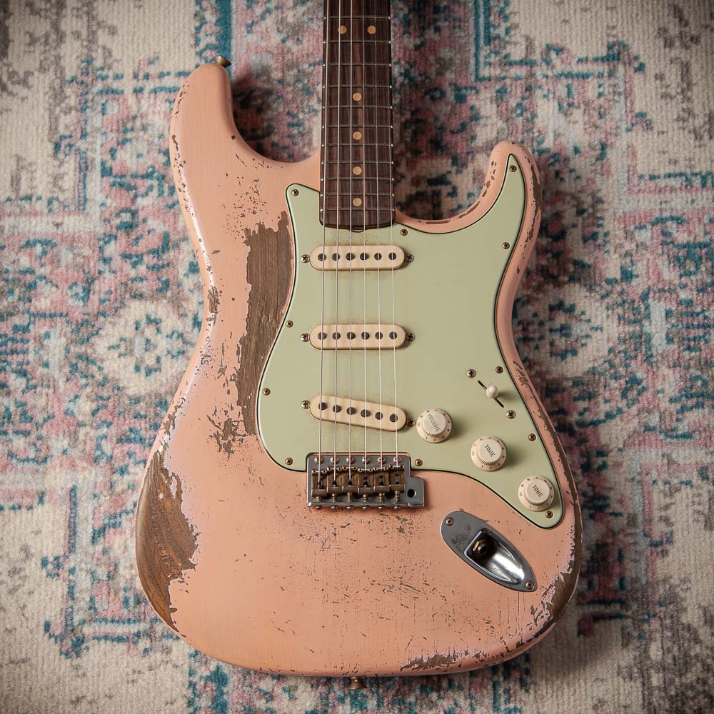 Fender 1963 Relic Stratocaster Aged Shell Pink NAMM 2025 Guitar Masterbuilt by Greg Fessler Jodephina HW Pickups #R137881