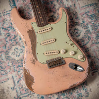 Fender 1963 Relic Stratocaster Aged Shell Pink NAMM 2025 Guitar Masterbuilt by Greg Fessler Jodephina HW Pickups #R137881