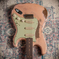 Fender 1963 Relic Stratocaster Aged Shell Pink NAMM 2025 Guitar Masterbuilt by Greg Fessler Jodephina HW Pickups #R137881