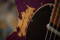 Fender '55 Super Heavy Relic Telecaster Super Faded Aged Magenta Sparkle Roasted Maple Neck, Handwound Pickups #R130965