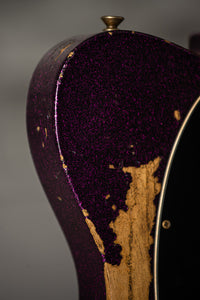 Fender '55 Super Heavy Relic Telecaster Super Faded Aged Magenta Sparkle Roasted Maple Neck, Handwound Pickups #R130965