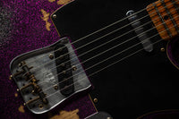 Fender '55 Super Heavy Relic Telecaster Super Faded Aged Magenta Sparkle Roasted Maple Neck, Handwound Pickups #R130965