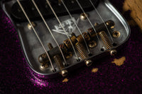 Fender '55 Super Heavy Relic Telecaster Super Faded Aged Magenta Sparkle Roasted Maple Neck, Handwound Pickups #R130965
