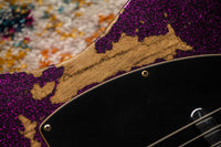 Fender '55 Super Heavy Relic Telecaster Super Faded Aged Magenta Sparkle Roasted Maple Neck, Handwound Pickups #R130965