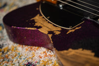 Fender '55 Super Heavy Relic Telecaster Super Faded Aged Magenta Sparkle Roasted Maple Neck, Handwound Pickups #R130965