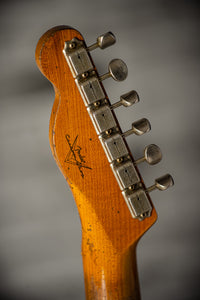 Fender '55 Super Heavy Relic Telecaster Super Faded Aged Magenta Sparkle Roasted Maple Neck, Handwound Pickups #R130965