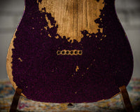 Fender '55 Super Heavy Relic Telecaster Super Faded Aged Magenta Sparkle Roasted Maple Neck, Handwound Pickups #R130965