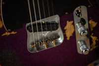 Fender '55 Super Heavy Relic Telecaster Super Faded Aged Magenta Sparkle Roasted Maple Neck, Handwound Pickups #R130965