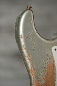 Fender '57 HSS Strat Super Heavy Relic Inca Silver/Silver Sparkle #R147023