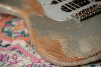 Fender '57 HSS Strat Super Heavy Relic Inca Silver/Silver Sparkle #R147023