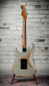 Fender '57 HSS Strat Super Heavy Relic Inca Silver/Silver Sparkle #R147023