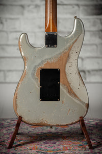 Fender '57 HSS Strat Super Heavy Relic Inca Silver/Silver Sparkle #R147023